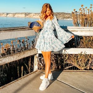 Blue and White Dress